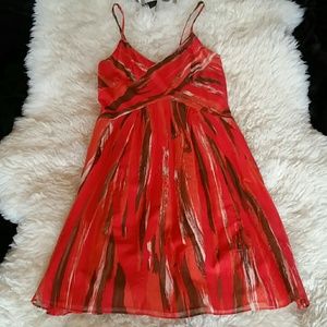 Silk and linen watercolor sundress